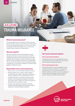 Trauma Insurance Brochure